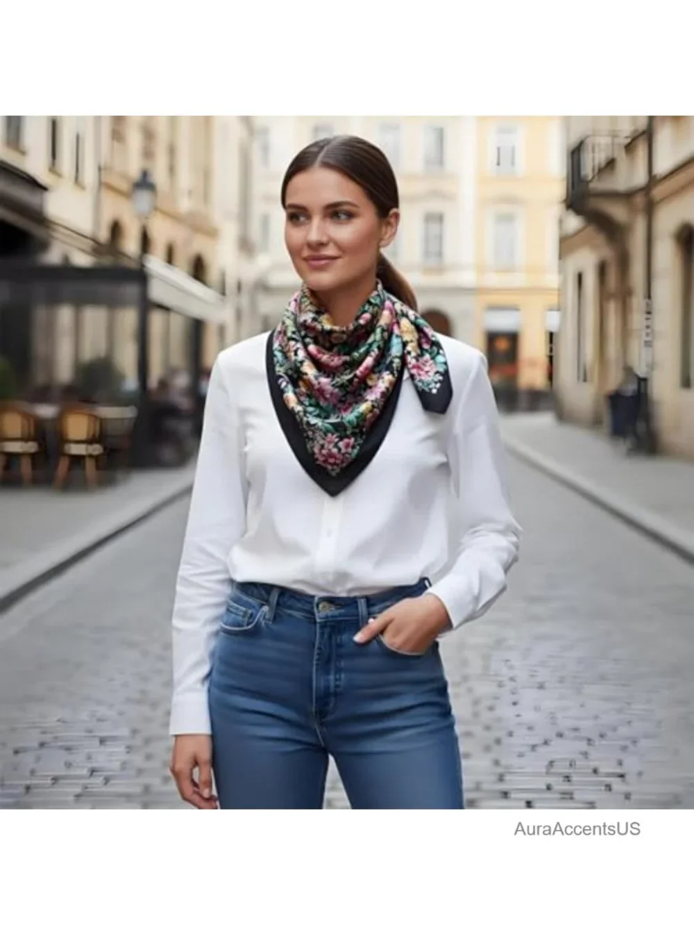 35x35 Silk Feel Lightweight Square Fashion Scarf Head Wrap Bandana